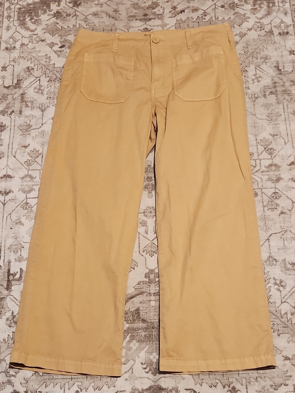Wide-Leg Chino Pants in Tan